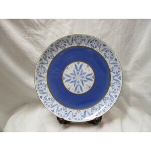 Blue platter Sinnikka serving Arabia Finland plate Olga Osol Hand painted